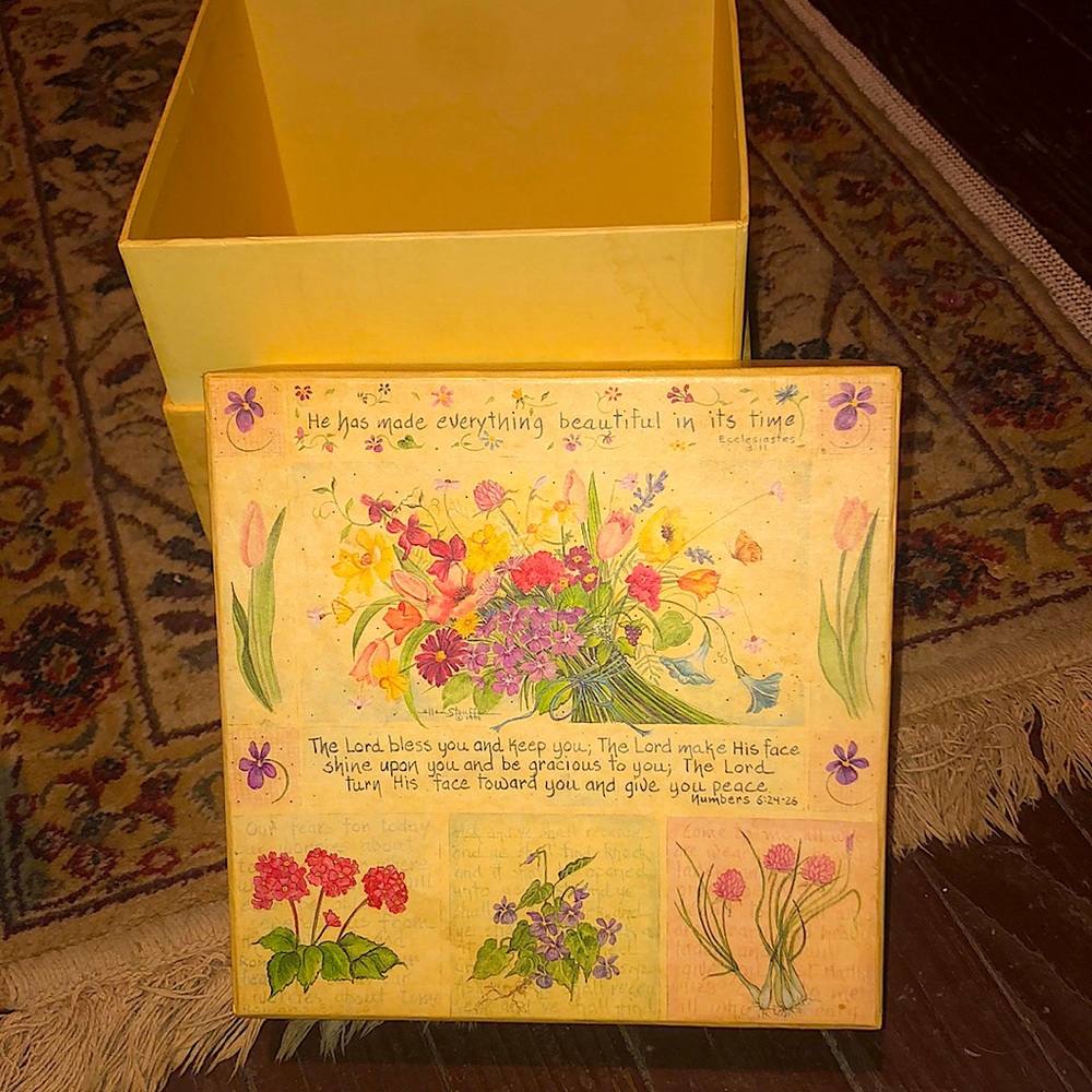 Decorative Bible Verse Floral Box